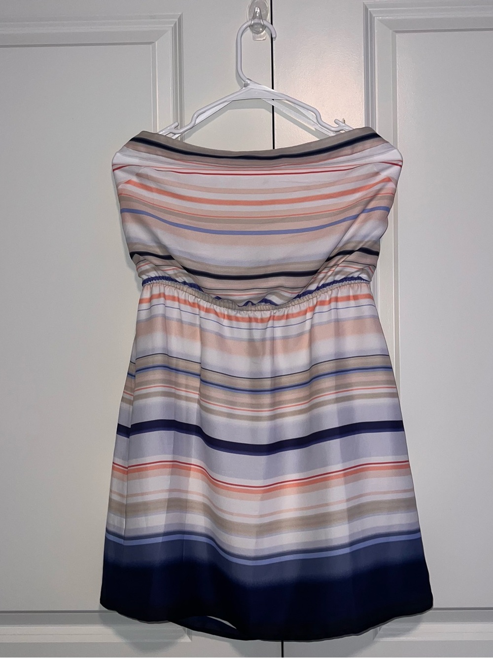 WhiteHouse Black Market Striped Strapless Sundress